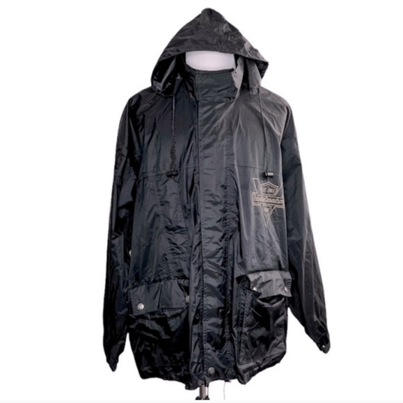 Harley-Davidson's hooded raincoat jacket Sz.S - Picture 2 of 9